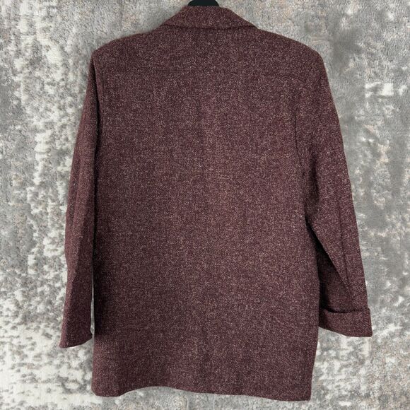 VINTAGE Ivy Koral Womens Size S Single Button Wool Blend Blazer Jacket Maroon - Picture 4 of 9